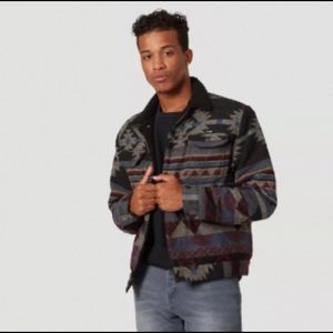 Wrangler Mens Aztec Print Sherpa Lined 